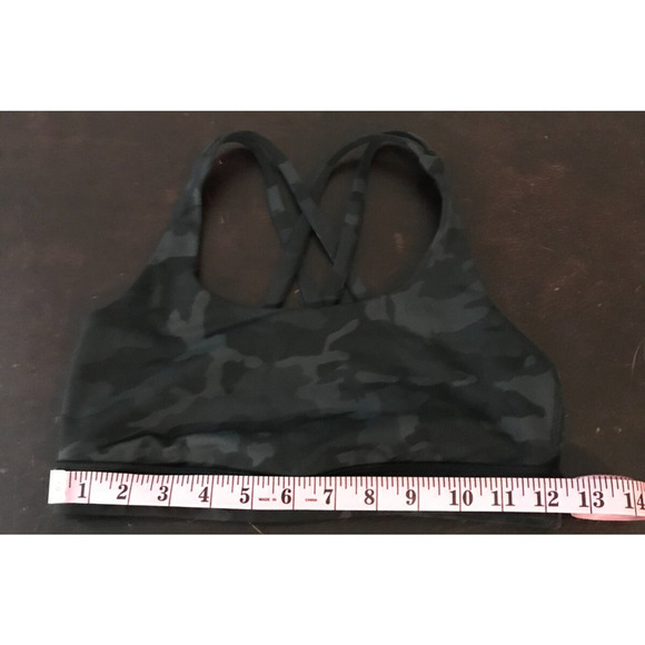 Lululemon Women's Incognito Camo Multi Grey Energy Bra - Size 6 - Cups Missing - Picture 7 of 7